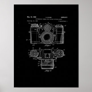 Póster de Arte de Patente de Cámara | Arte de Cáma