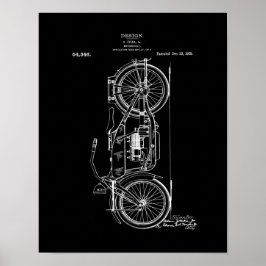 Póster de Arte de Patente de Motocicleta | Motocic