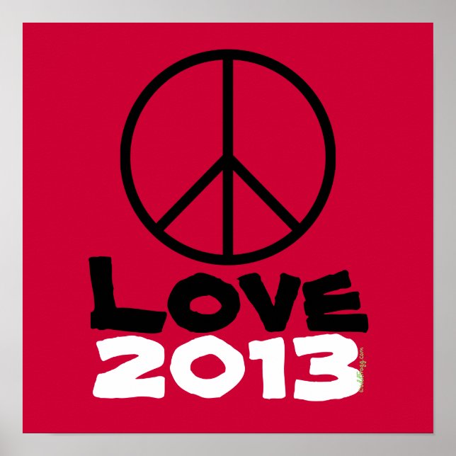 Poster de arte de Peace Love 2013 (rojo) (Frente)