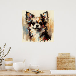 Póster de arte de perro Chihuahua