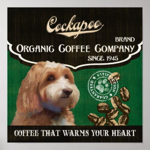 Poster de Arte de Perro Cockapoo - Compañía de Caf