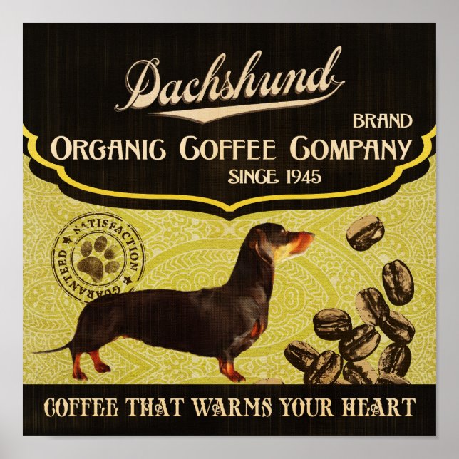 Poster de arte de perro de Dachshund - Compañía de (Frente)