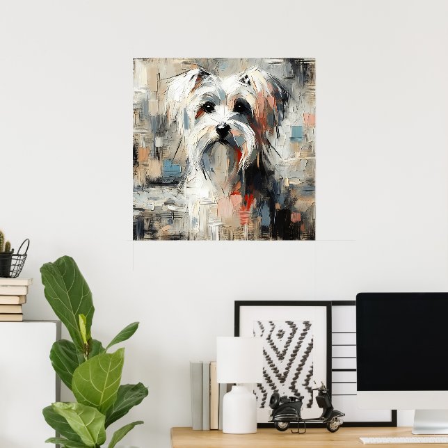 Póster de arte de perro Havanese (Oficina en casa)
