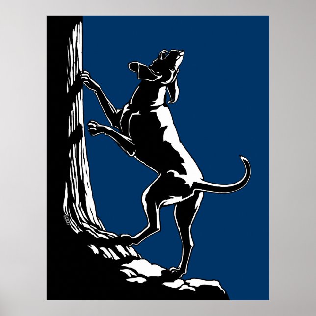 Póster de arte de perro sabueso Impresiones de ama (Frente)