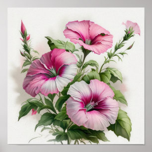 Póster de Arte de Petunias Rosas