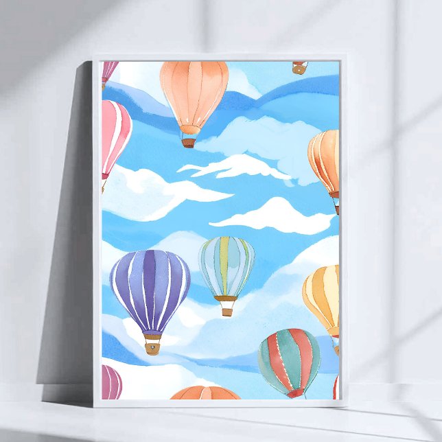 Póster de arte de pintura de acuarela de globos ae (Subido por el creador)