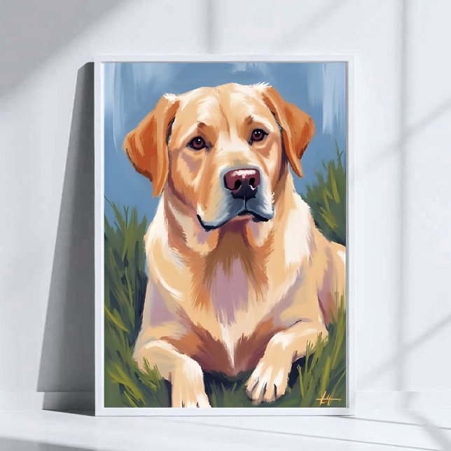 Póster de arte de pintura de perro de laboratorio  (Subido por el creador)
