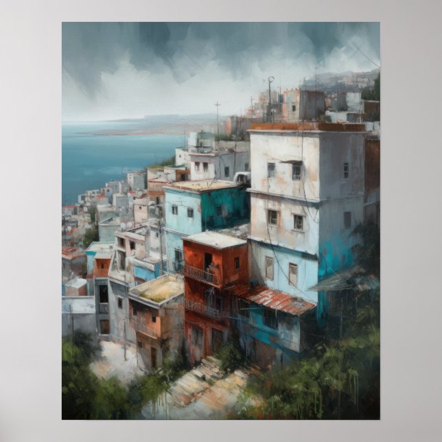Poster de arte de pintura de Tánger Marruecos (Frente)