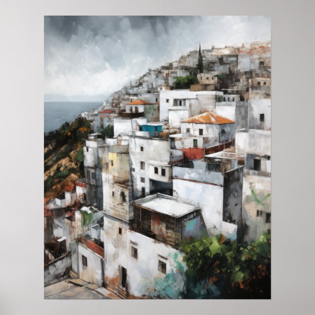 Poster de arte de pintura de Tánger Marruecos (Frente)