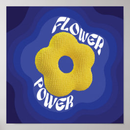 Póster de arte de Poder de Flor Amarilla con gradi