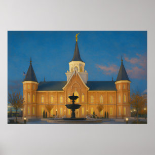 Poster de arte de Provo City Center Temple Paintin
