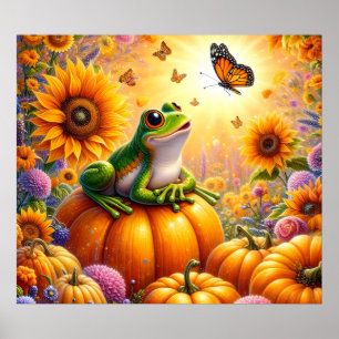 Póster de arte de rana