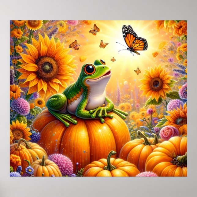 Póster de arte de rana (Frente)