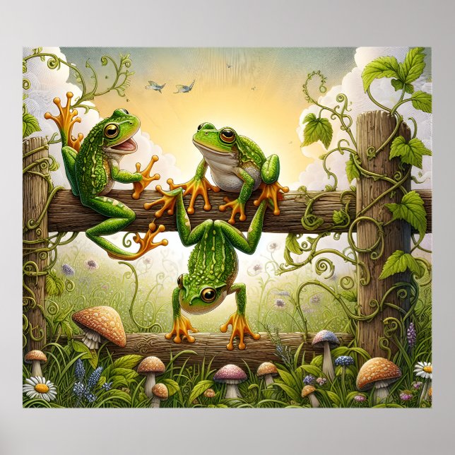 Póster de arte de rana (Frente)