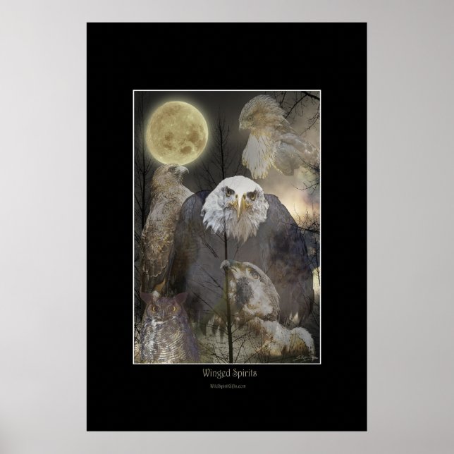 POSTER de arte de raptor WINGIT SPIRITS (Frente)