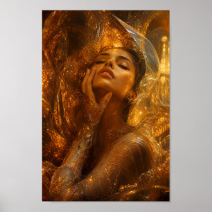 Póster de arte de retrato de ensueño de ámbar fund