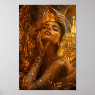 Póster de arte de retrato de ensueño de ámbar fund