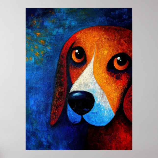 Poster de arte de retrato de perro (Frente)