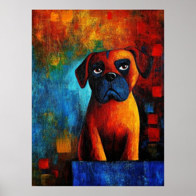Poster de arte de retrato de perro (Frente)