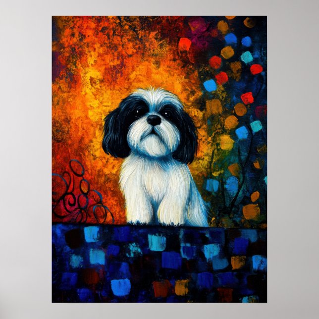 Poster de arte de retrato de perro (Frente)