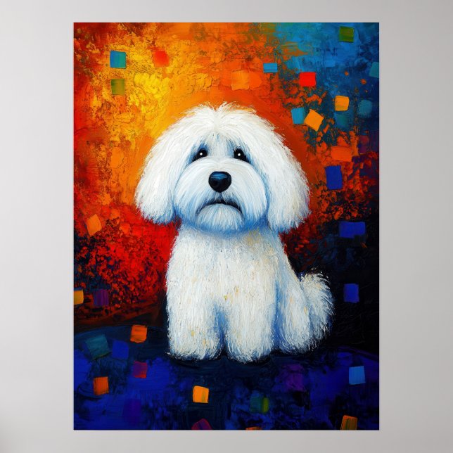 Poster de arte de retrato de perro (Frente)