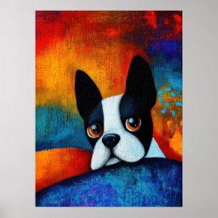 Poster de arte de retrato de perro