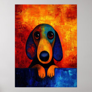 Poster de arte de retrato de perro