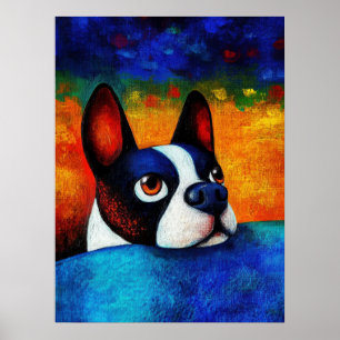 Poster de arte de retrato de perro