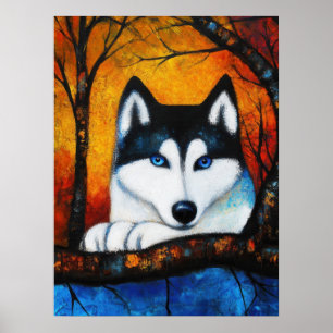 Poster de arte de retrato de perro