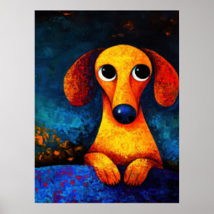 Poster de arte de retrato de perro