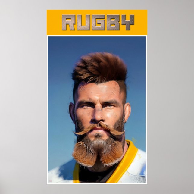 Poster de arte de Rugby (Frente)