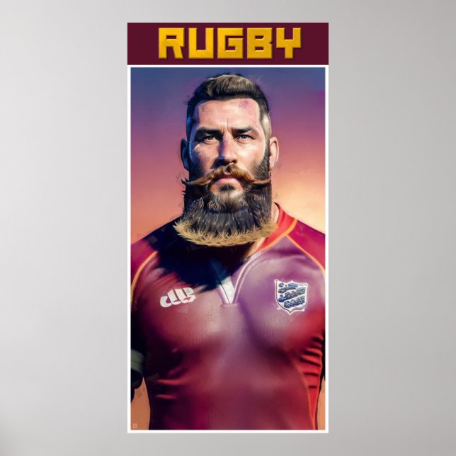 Poster de arte de Rugby (Frente)