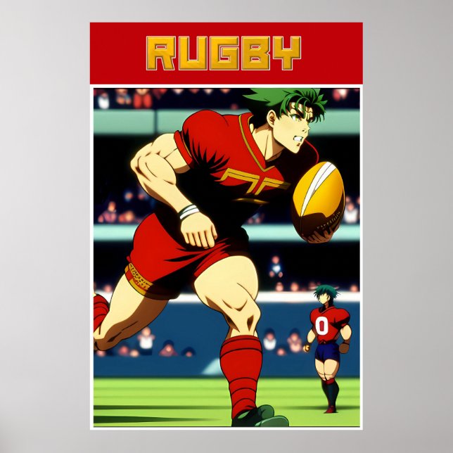Poster de arte de Rugby (Frente)