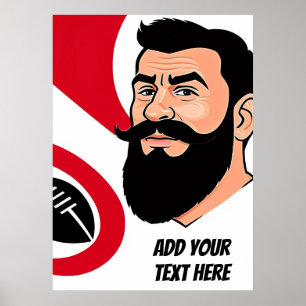 Poster de arte de rugby personalizado