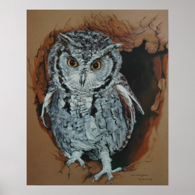 Poster de Arte de Screech Owl (Frente)