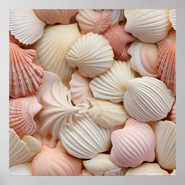 Poster de Arte de Seashells Seaside (Frente)