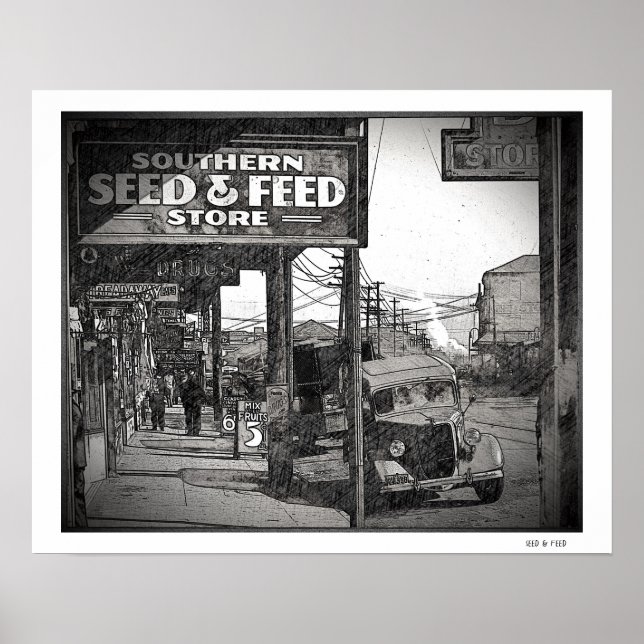 Poster de arte de semillas y piensos (Frente)