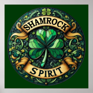 Poster de arte de Shamrock Spirit