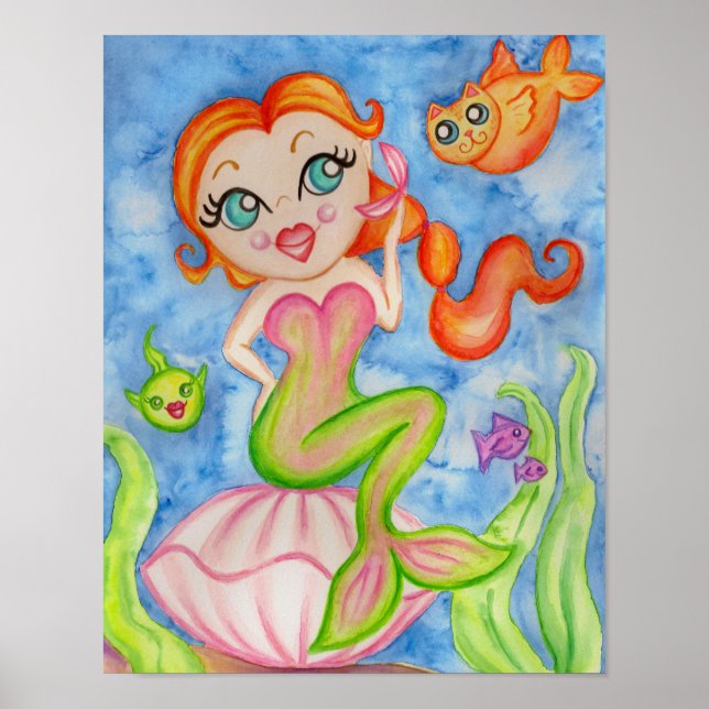 Póster de arte de sirena (Frente)