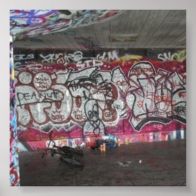 Poster de arte de South Banksy Style Street en Lon (Frente)