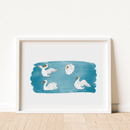 Poster de arte de Swan Lake