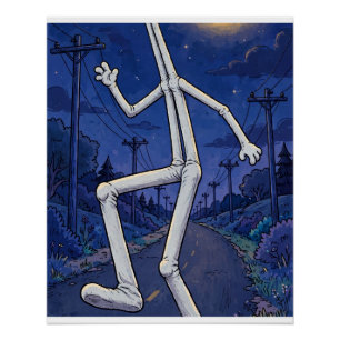 Póster de arte de tarjeta coleccionable de Fresno