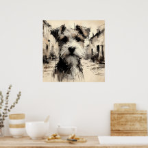 Póster de arte de terrier