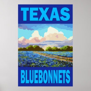 Poster de arte de Texas Bluebonnets