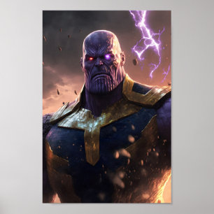 Poster de arte de Thanos - Marvel Thanos Poster