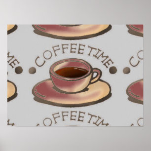 POSTER DE ARTE DE TIEMPO DE CAFÉ