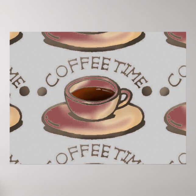 POSTER DE ARTE DE TIEMPO DE CAFÉ (Frente)