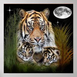 Póster de arte de tigre