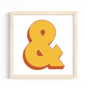 Póster de arte de tipografía, Ampersand &, Tipo en