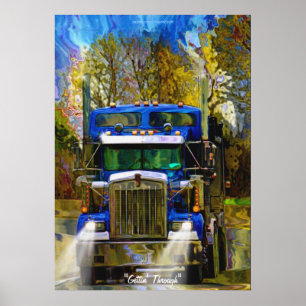 Poster de arte de transporte por carretera de Big